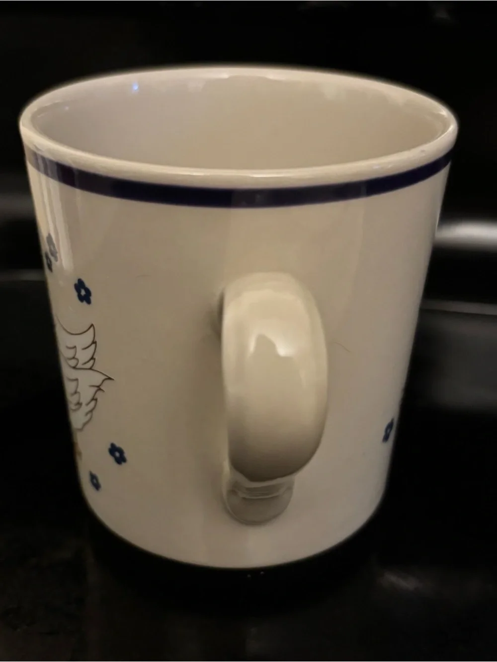 White goose Vtg plate coffee mug cottage core